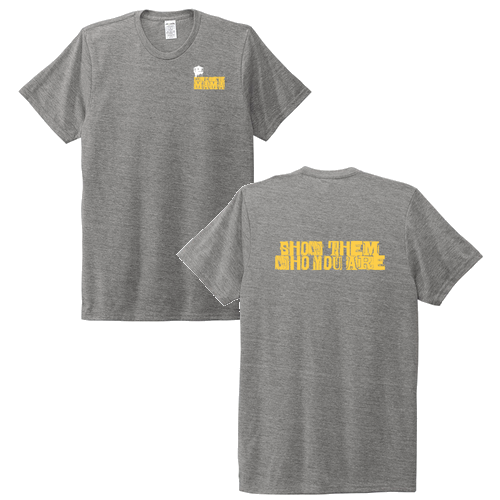 Allmade Unisex Tri-Blend Tee (Show Them) -- Aluminum Grey