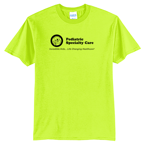Port and Company 50/50 Blend Basic T-Shirt -- Safety Green