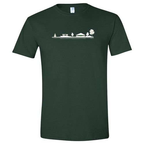 Slim Point Holiday -- Gildan SoftStyle T-Shirt -- Forest Green