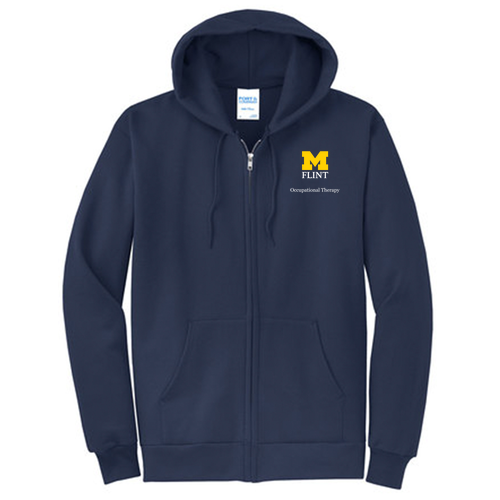Port and Company Classic Full Zip Hooded Sweatshirt -- Navy