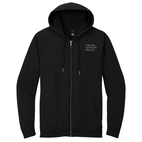 District Featherweight French Terry Full-Zip Hoodie -- Black