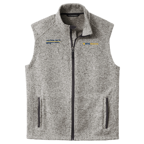 Port Authority Sweater Fleece Vest -- Grey Heather
