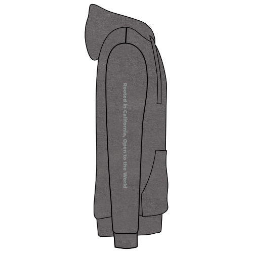 J America Triblend Hooded Full Zip Sweatshirt -- Smoke Triblend