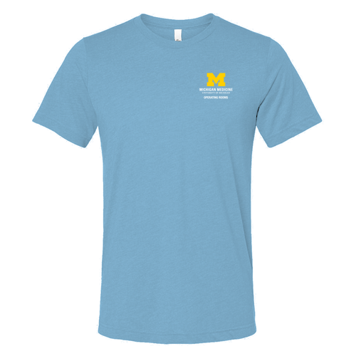 Operating Rooms Mens/Unisex Bella Canvas Triblend Short Sleeve T-Shirt -- Solid Blue