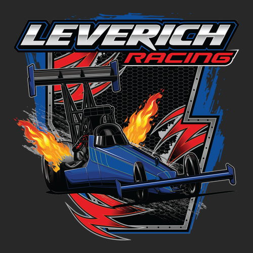 Gildan Heavy Cotton Basic T-Shirt Graphic Front Dragster Back -- Black