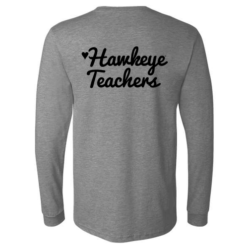 Hawkeye Teacher Bella+Canvas Unisex Heather Cvc Long Sleeve Tee- Heathers -- Deep Heather