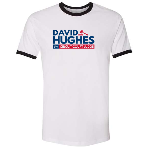 Next Level Unisex Fine Jersey Ringer Tee -- White/ Black