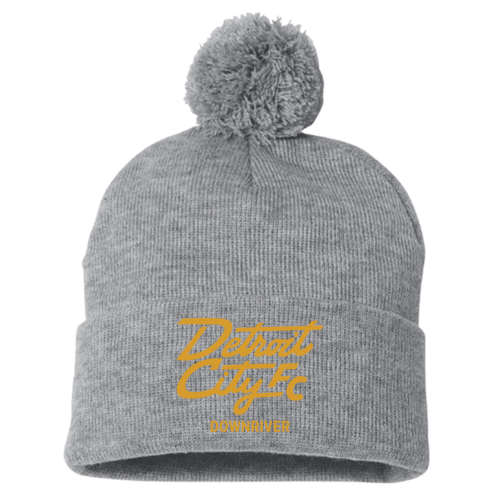 Sportsman Pom Pom Knit Hat -- Heather Grey