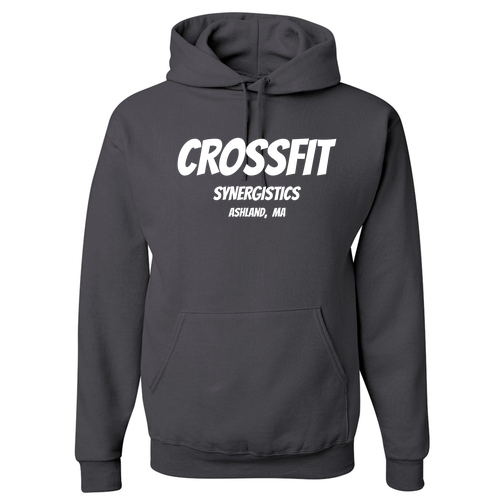 Jerzees 8 oz 50/50 Nublend Adult Hooded Sweatshirt --CrossFit  Charcoal Grey