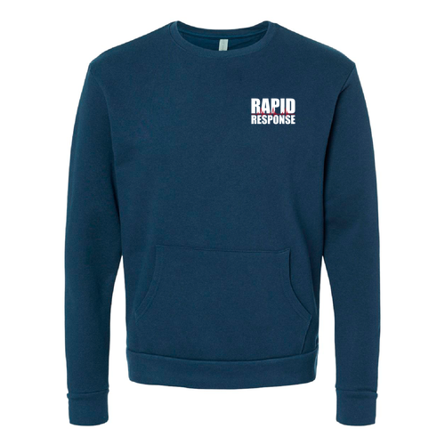 Next Level Soft Santa Barbara Pocket Crewneck Sweatshirt -- Midnight Navy
