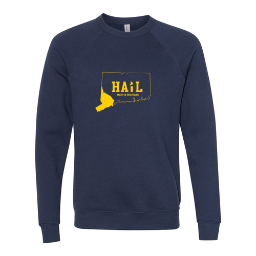 Mens/Unisex Bella Canvas Soft Sponge Fleece Raglan Crewneck Sweatshirt -- Navy