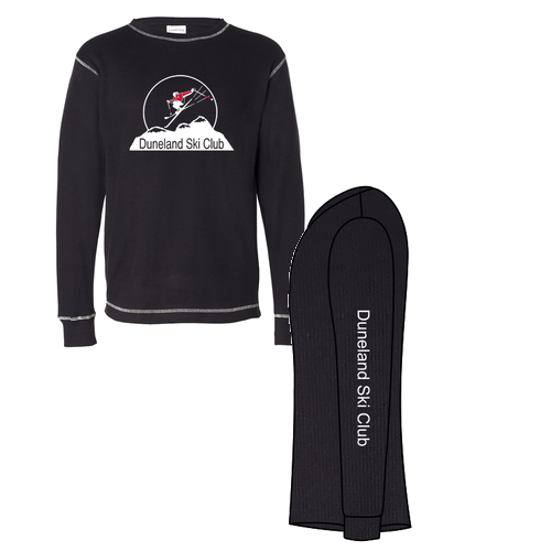 J America Vintage Long Sleeve Thermal T Shirt -- Black / Vintage White