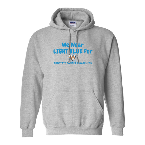 We Wear Light Blue -- sport grey hoodie