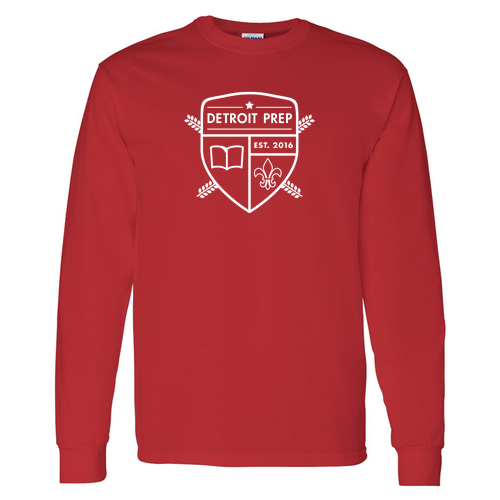 Gildan Heavy Cotton Longsleeve Basic T-Shirt -- Red