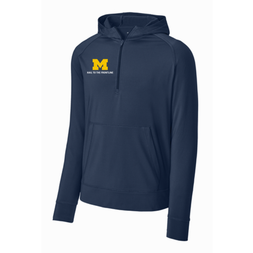 Mens/Unisex Sport-Tek Sport-Wick Stretch 1/2-Zip Hoodie -- True Navy