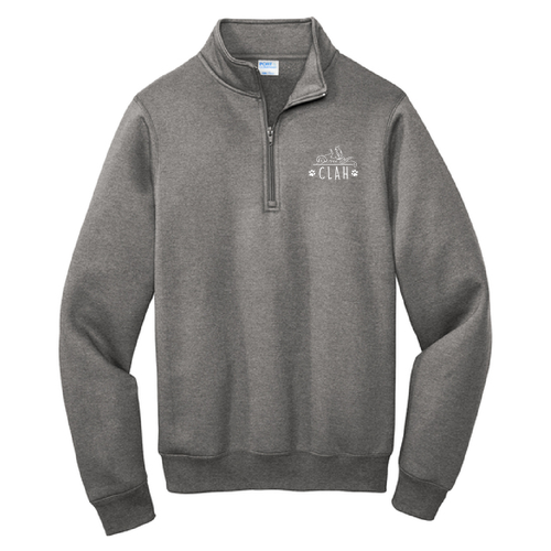 Port and Company Core Fleece Quarter-Zip Pullover Sweatshirt -- Graphite Heather