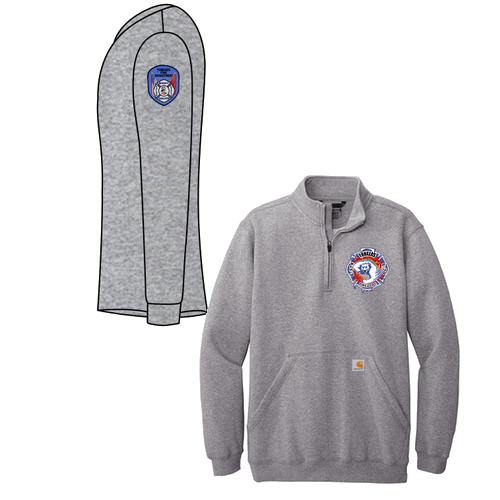 Carhartt Midweight 1/4-Zip Mock Neck Sweatshirt -- Heather Grey
