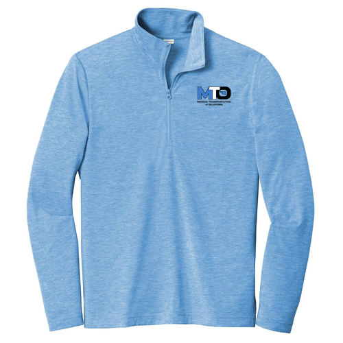 Sport-Tek PosiCharge Tri-Blend Wicking 1/4-Zip Pullover -- Pond Blue Heather