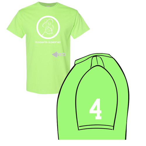 Lucero and Ricks 4th Grade Class Neon Green- Adult size