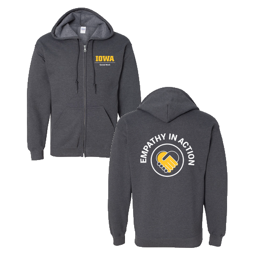 Gildan Full Zip Hooded Sweatshirt -- Dark Heather