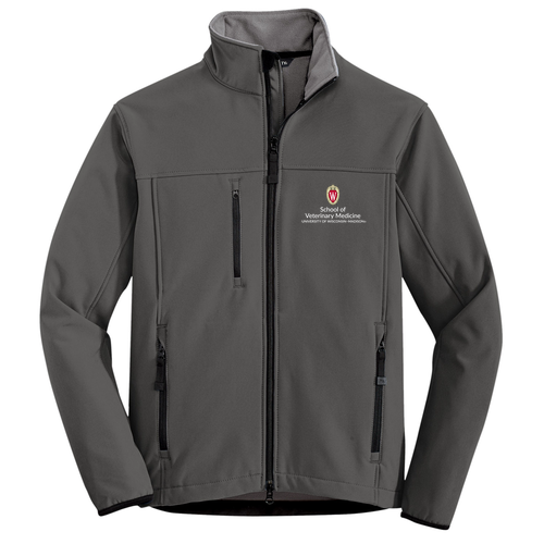 Port Authority Glacier Soft Shell Jacket -- Smoke Grey / Chrome