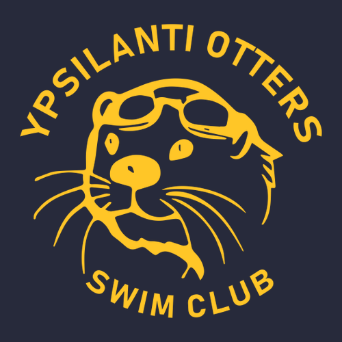 Ypsi Otters Classic Logo Port & Co Youth Core Fleece Crewneck Sweatshirt -- Navy