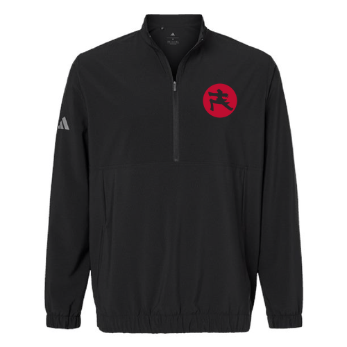 Adidas Men's Stretch Woven Half-Zip Pullover -- Black