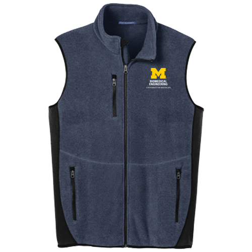 Port Authority R-Tek Pro Fleece Full Zip Vest -- Navy Heather / Black