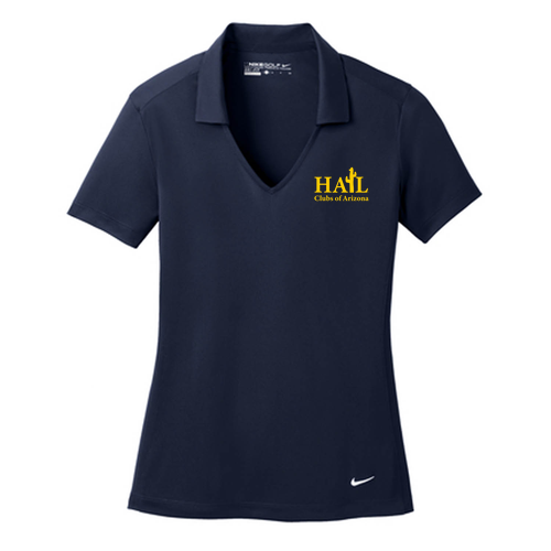 Ladies Nike Golf Dri Fit Vertical Mesh Polo -- Marine