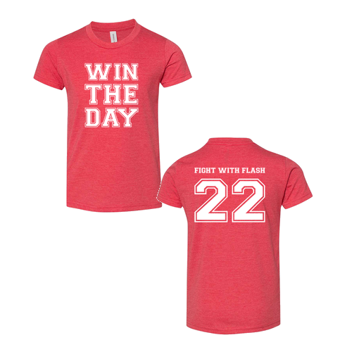 YOUTH Bella Canvas Heather CVC Short Sleeve Tee -- Heather Red