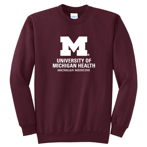 Mens/Unisex Port and Company Classic Crewneck Sweatshirt -- Maroon