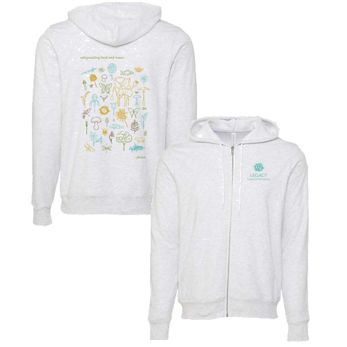 Mens/Unisex Bella Canvas Soft Full-Zip Hooded Sweatshirt -- Ash