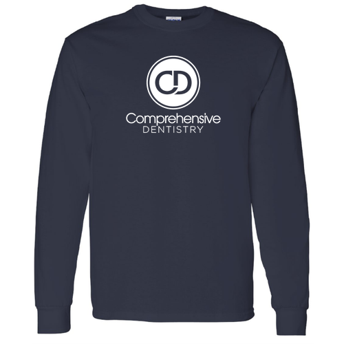 Heavy Cotton Longsleeve T-Shirt -- Navy