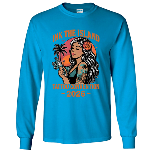 Sunset Adult Long Sleeve T-Shirt -- Sapphire