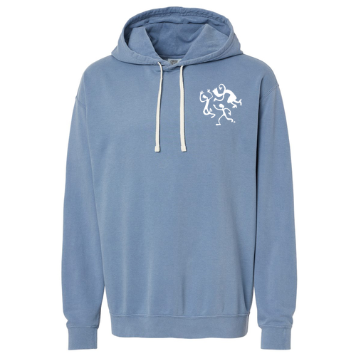 Comfort Colors Lightweight Adult Ringspun Hooded Sweatshirt -- Blue Jean
