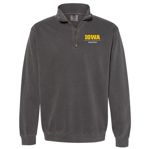 Comfort Colors Adult Quarter Zip Sweatshirt -- Pepper