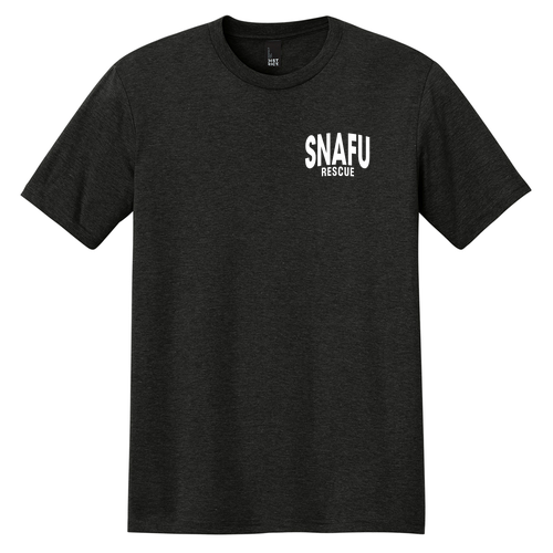 Left Chest District Made Unisex Perfect Tri Crew Tee -- Black Frost