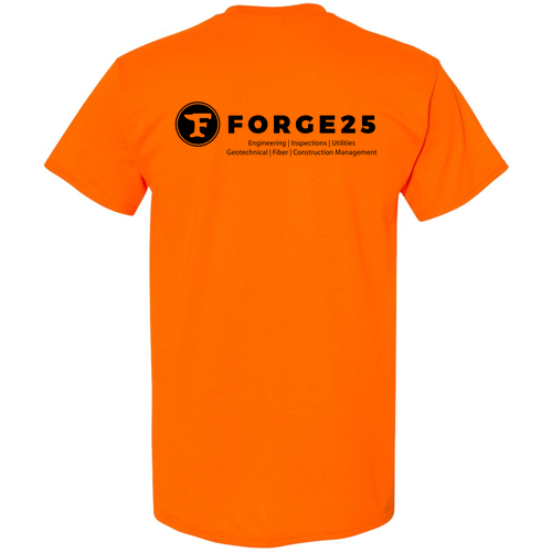 Forge25 Construction tee -- Safety Orange