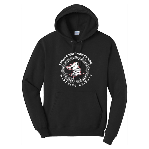 Port and Company Core Fleece Pullover Hooded Sweatshirt -- Jet Black