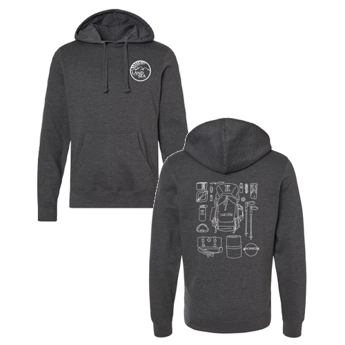 J America Unisex BTB Fleece Hooded Sweatshirt -- Charcoal Heather