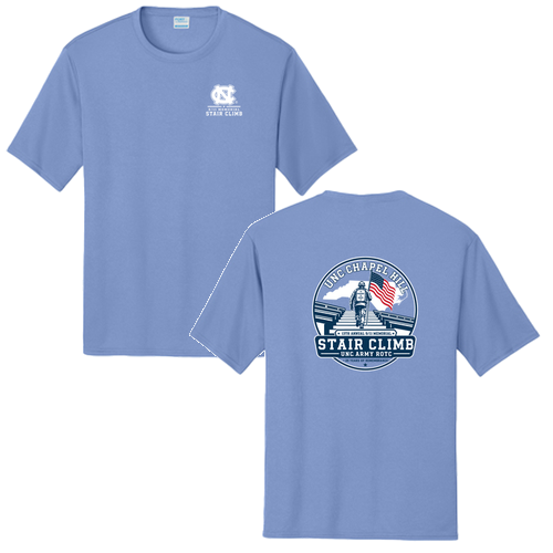 Port & Company Essential Performance Tee -- Carolina Blue -- Stair Climb
