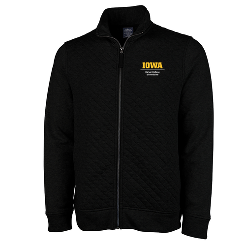 Embroidered Charles River Men's Franconia Quilted Jacket -- Black