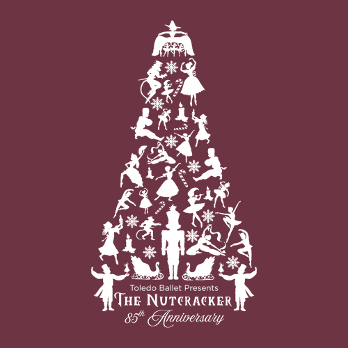 Youth Nutcracker 85th Anniversary Tee | 50/50 Blend Maroon