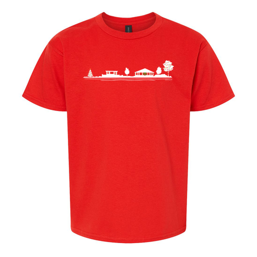 Slim Point Holiday -- Gildan Youth Softstyle T-Shirt -- Red