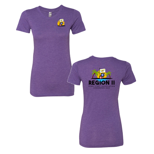 Next Level Apparel Ladies Tri Blend Crew -- Purple Rush