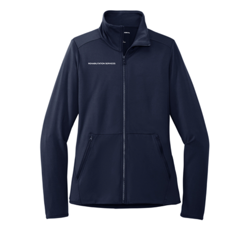 Port Authority Ladies Accord Stretch Fleece Full-Zip -- Navy