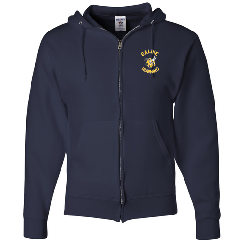 Jerzees Full Zip Hooded Sweatshirt -- J. Navy
