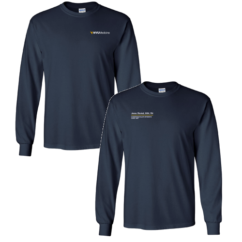 Gildan Ultra Cotton Longsleeve Basic T-Shirt -- Navy
