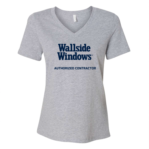 Bella+Canvas Women's Relaxed Heather Cvc V-Neck Tee -- Athletic Heather