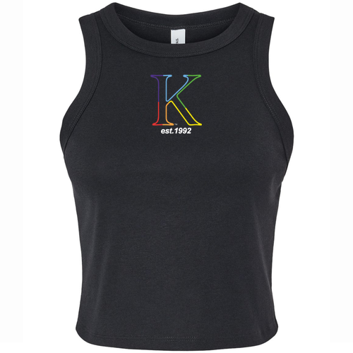BELLA+CANVAS Women’s Micro Rib Racer Tank -- Solid Black Blend